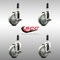 Service Caster 4 Inch 316SS Gray Poly Swivel 3/4 Inch Expanding Stem Caster Set Brake SCC SCC-SS316EX20S414-PPUB-TLB-34-4 - alternate 2